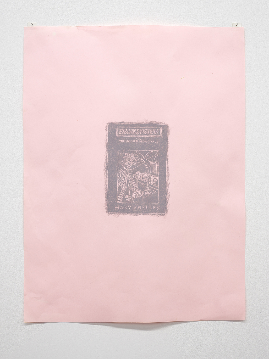 Zack Rafuls, Frankenstein 2020 Colored pencil on hand-embossed paper 24 x 18 inches