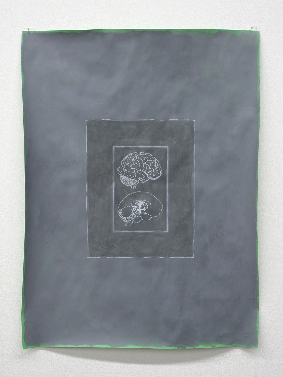 Zack Rafuls, A Programmed Text 2021 Acrylic and colored pencil on paper 24 x 18 inches