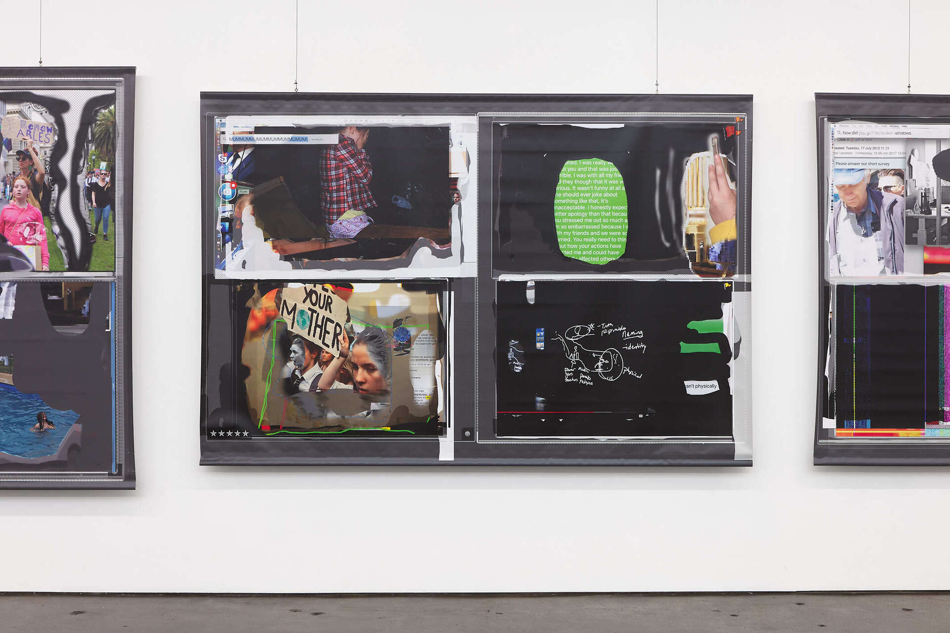 Eliza Hutchison, MUMMUMMUMUMMUMMUMMUM (3/4), 2021-22, Inkjet print on Vinyl, 175 x 260 cm