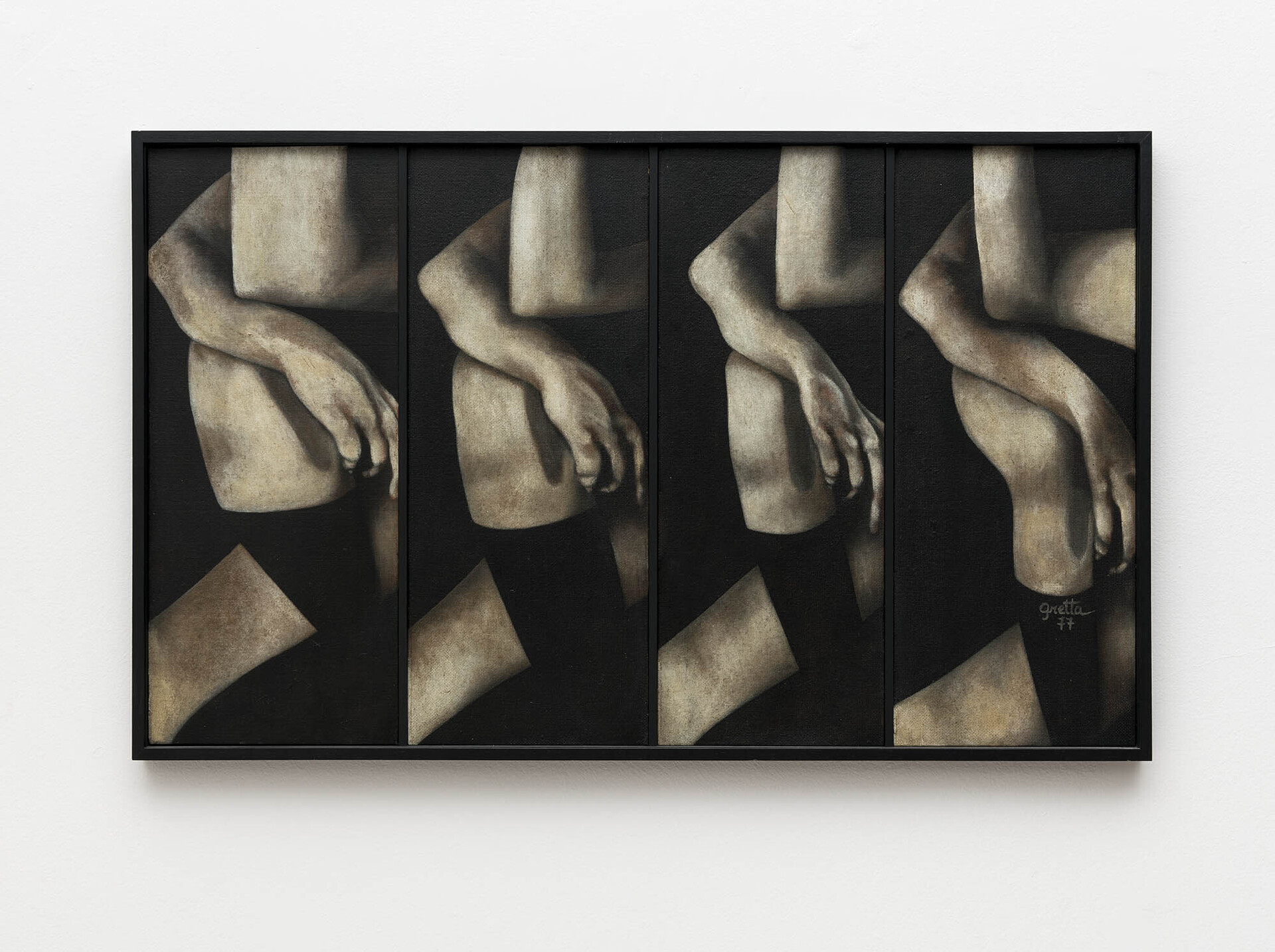 A woman’s diary VIII, 1977 Oil on canvas and wood 62,5 x 101 cm