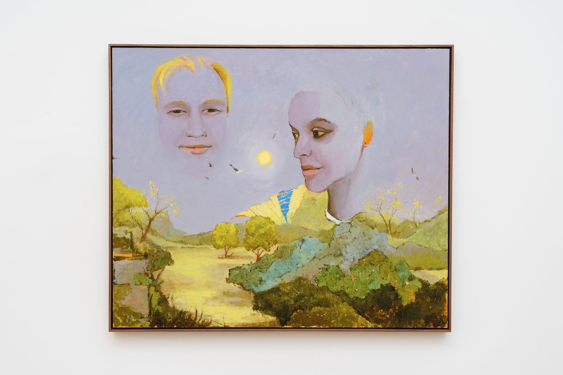 Robert Brambora, M & R, 2022, oil and gouache on wood, wooden frame, 60 x 50 cm, unique