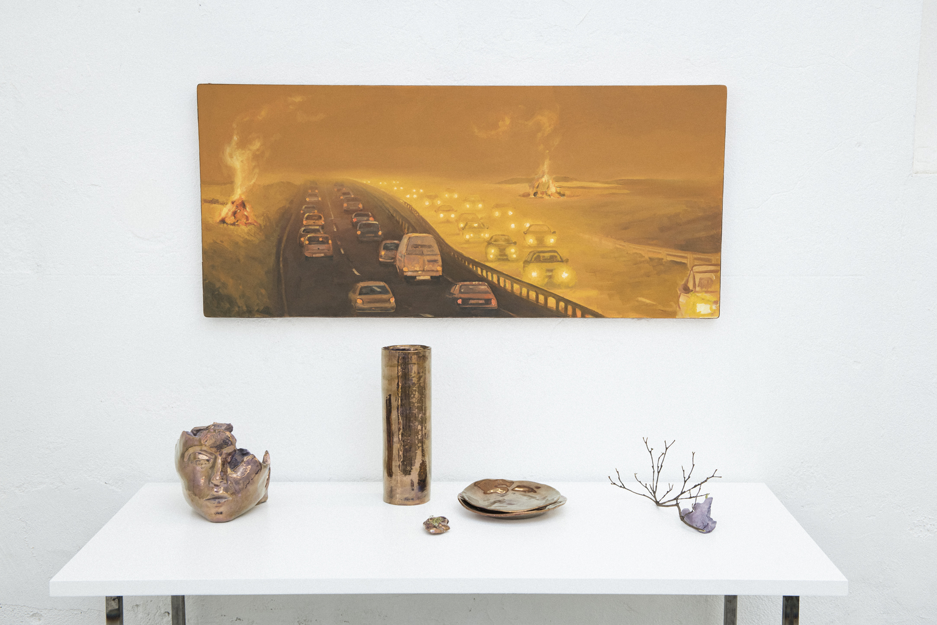 Robert Brambora, Outro, 2022, exhibition view, Sans titre (2016), Milan
