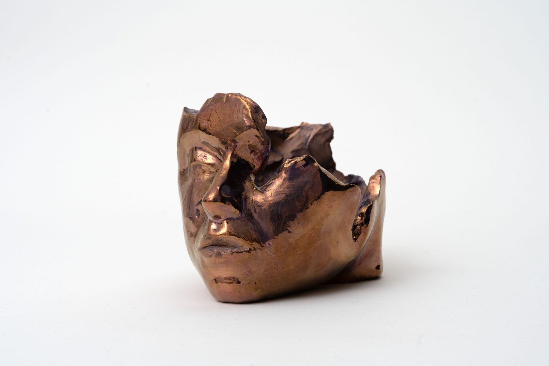 Robert Brambora, Untitled, 2020, ceramic, copper glaze, 19 x 18 x 17 cm, unique