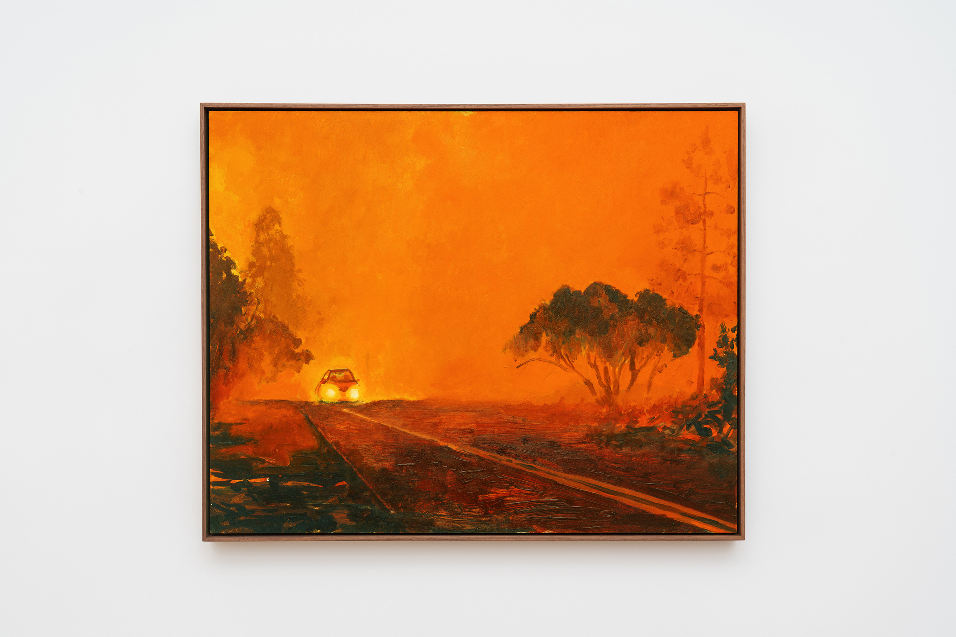 Robert Brambora, 2nd End, 2022, oil and gouache on wood, wooden frame, 40 x 50 cm, unique