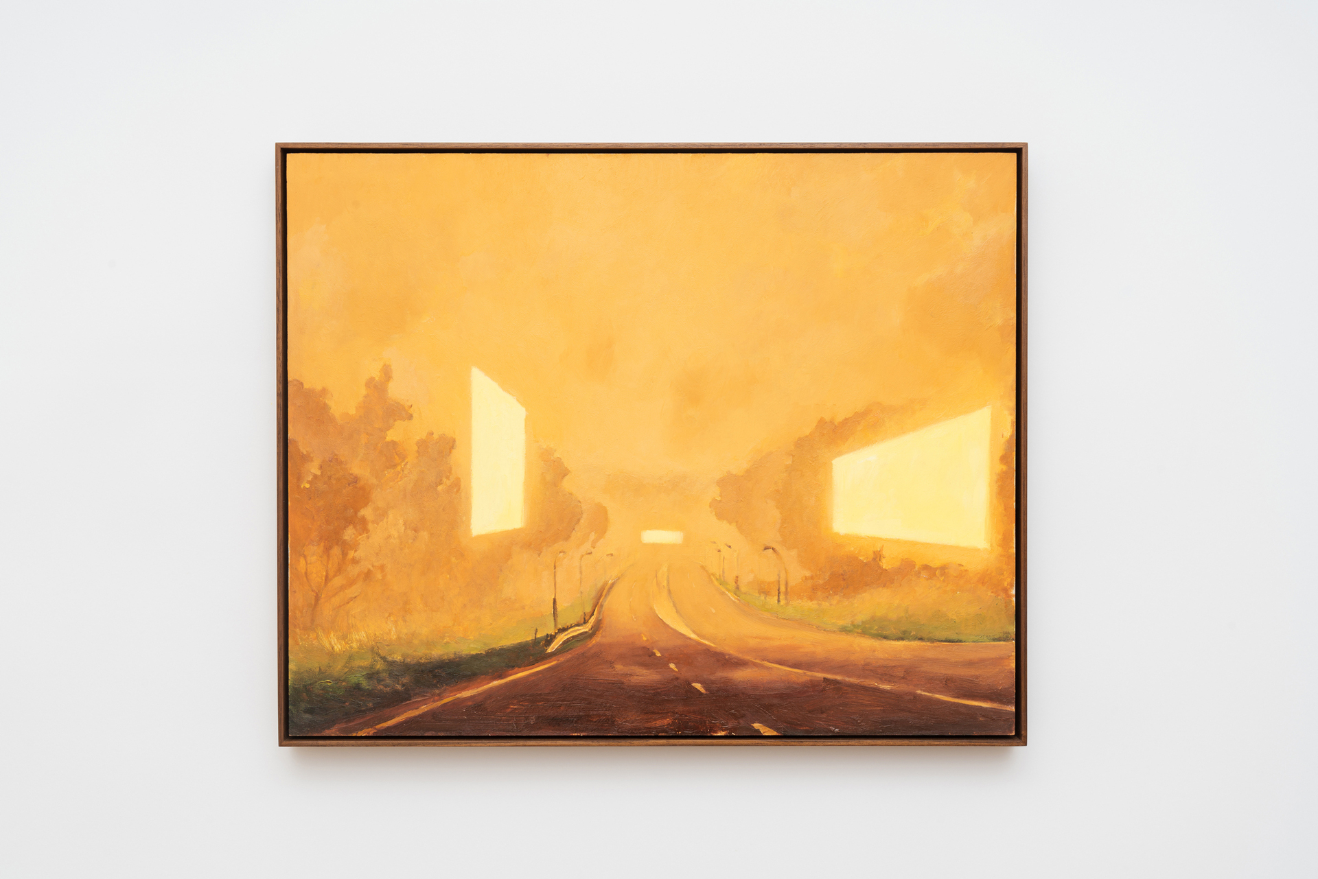 Robert Brambora, Screens, 2022, oil and gouache on wood, wooden frame, 40 x 50 cm, unique