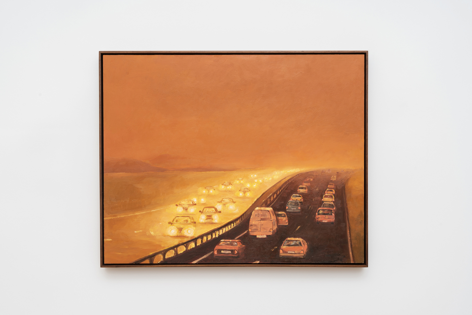 Robert Brambora, Outro, 2022, oil and gouache on wood, wooden frame, 40 x 50 cm, unique