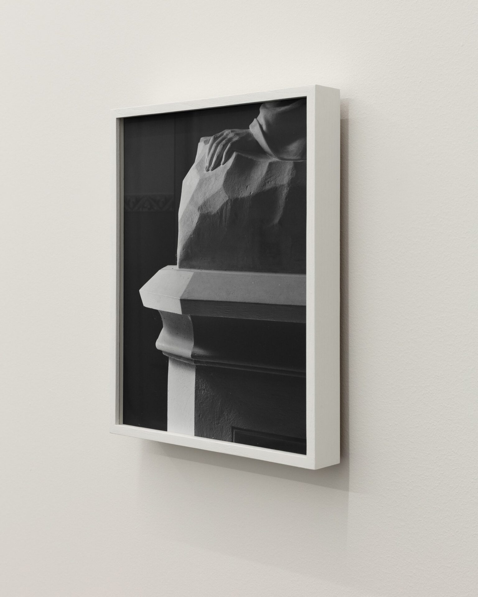 Anna Orłowska, Downfall, 2022, Gelatine silver print, mounted on dibond, ivory wooden frame, museum glass, unique, 37 x 30 cm