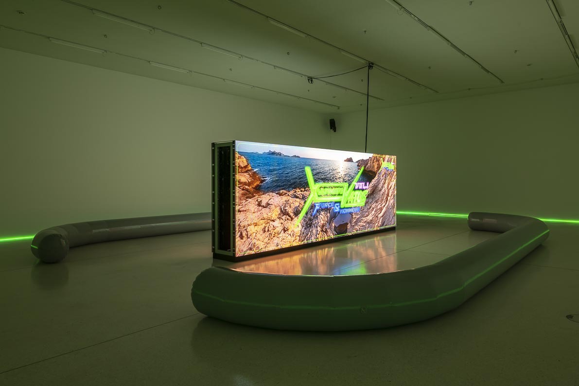 View of Sara Sadik: Ultimate Vatos. Force & Honneur, Westfälischer Kunstverein, Münster, Germany, 2022. Courtesy of the artist and Galerie Crèvecoeur, commissioned by Westfälischer Kunstverein / © Photo: Thorsten Arendt
