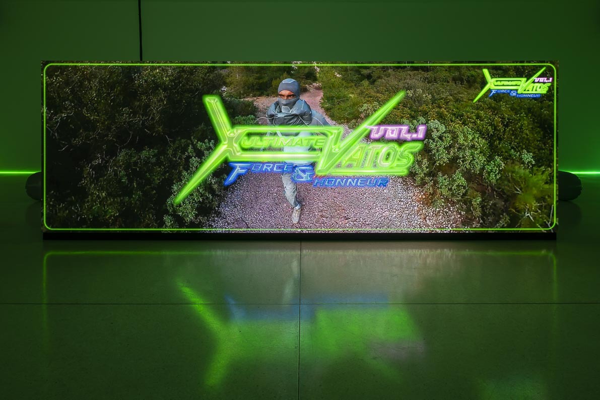 View of Sara Sadik: Ultimate Vatos. Force & Honneur, Westfälischer Kunstverein, Münster, Germany, 2022. Courtesy of the artist and Galerie Crèvecoeur, commissioned by Westfälischer Kunstverein / © Photo: Thorsten Arendt