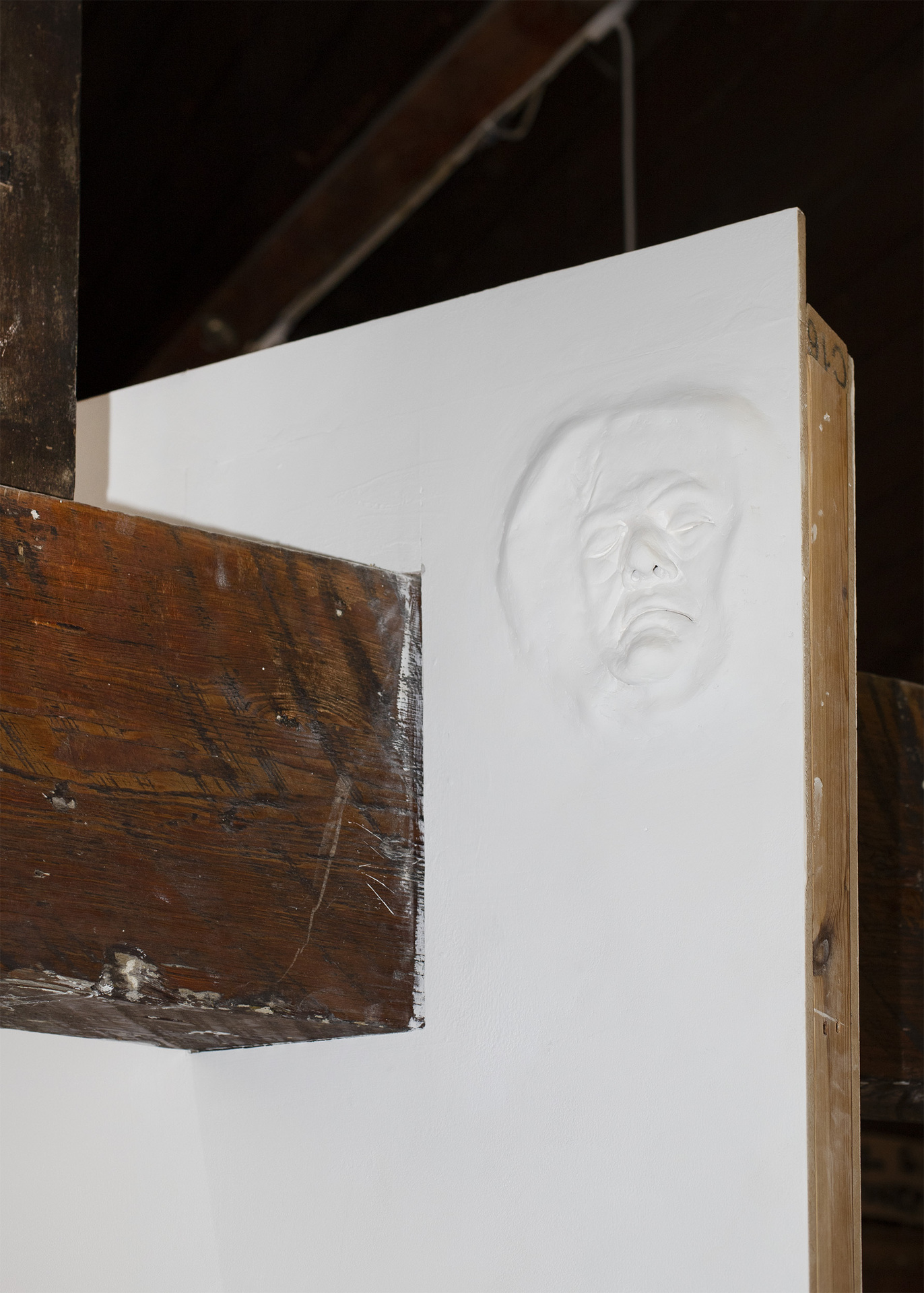 Second Wilson (underseer Special Branch), 2022 Terracotta, The Red Wall, hair, fingernails, paint, filler