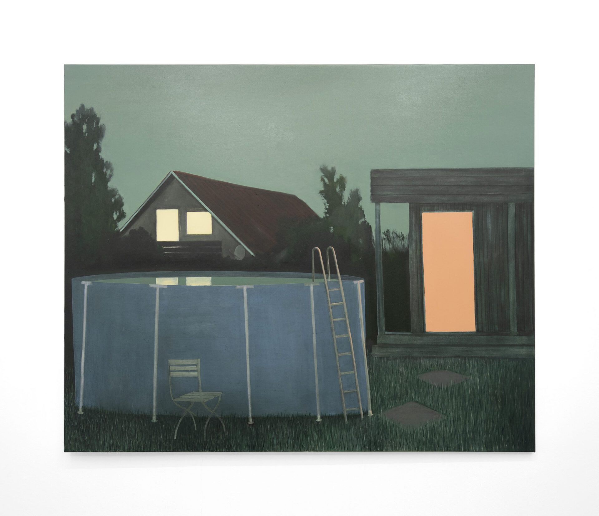 Simon Modersohn, Kreisliga, 2022, Oil on canvas, 140 x 170 cm, 55 1/8 x 66 7/8 in