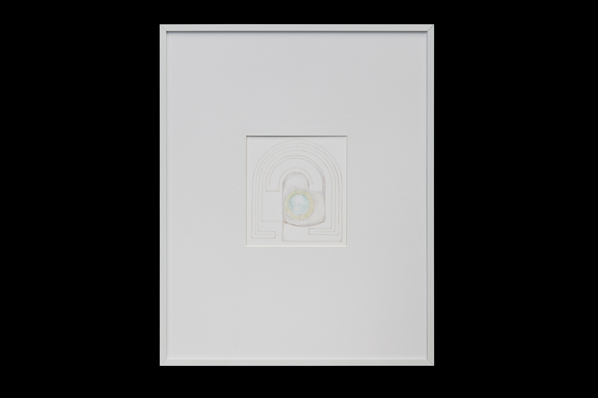 Annaliisa Krage, Untitled (Mazzano), 2022, Pencil, watercolour on paper, 40 x 50 cm (frame)