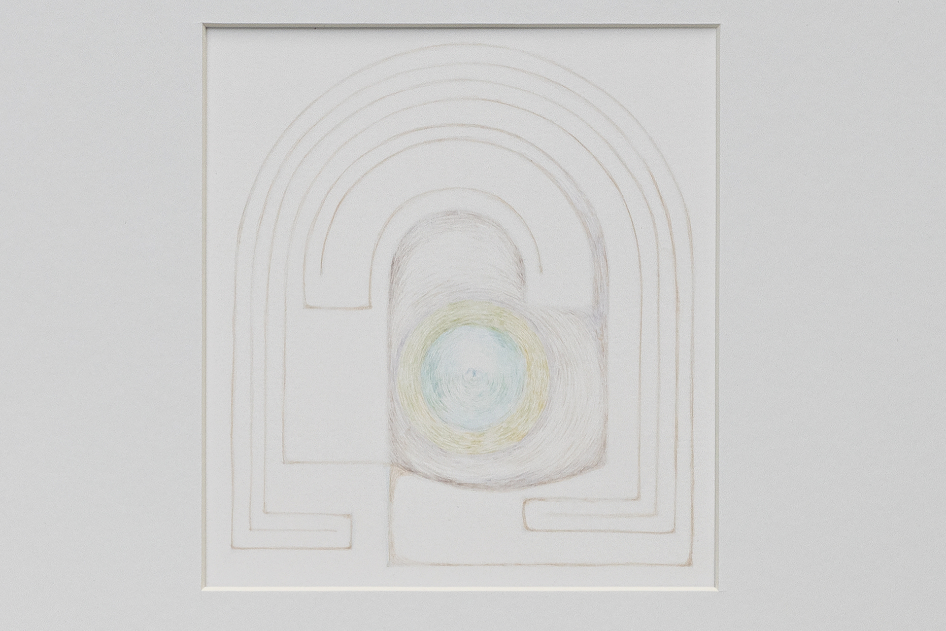 Annaliisa Krage, Untitled (Mazzano), 2022, Pencil, watercolour on paper, 40 x 50 cm (frame), detail