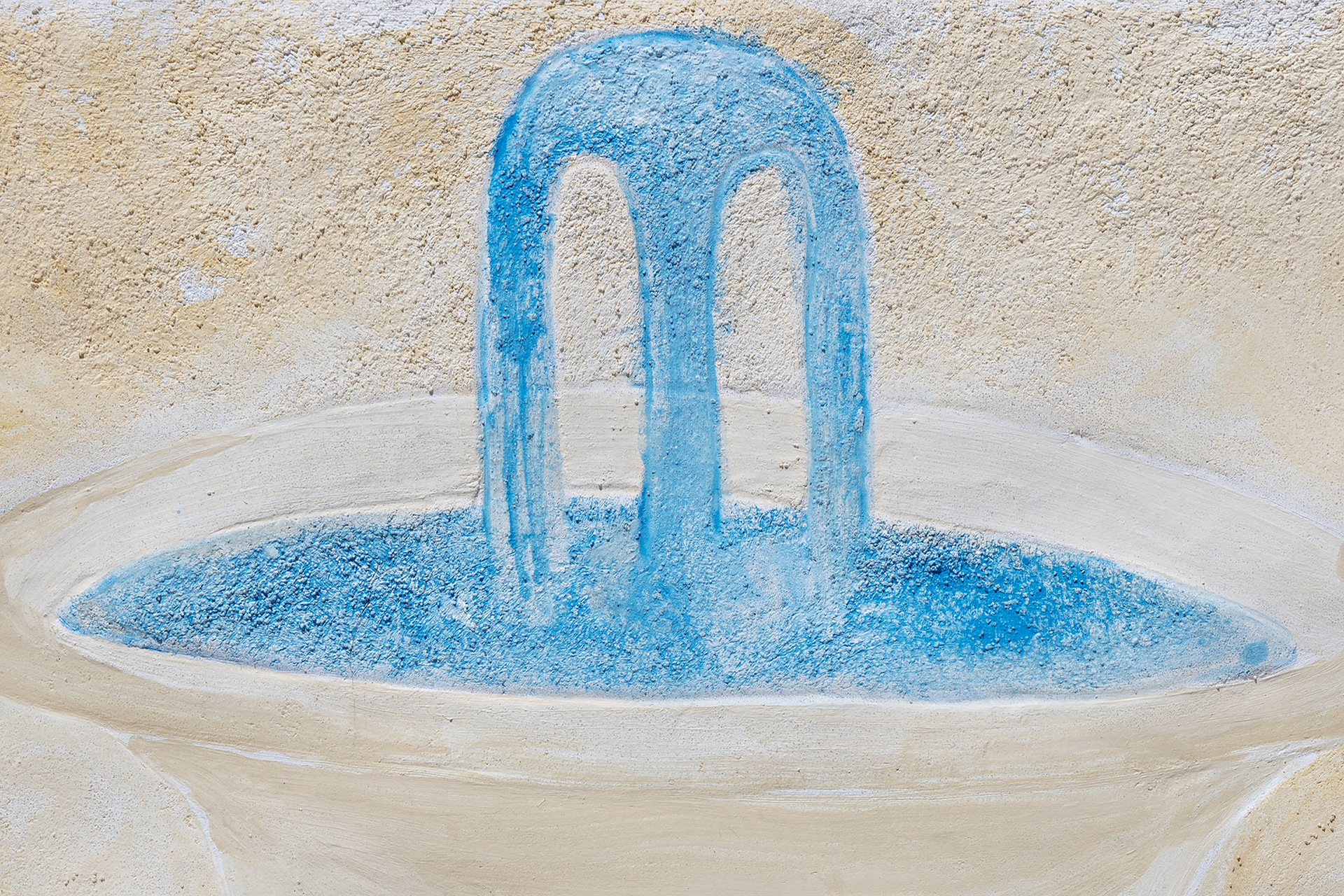 Annaliisa Krage, Untitled (A day’s work), 2022, Fresco on plaster, 30 x 25 cm, detail