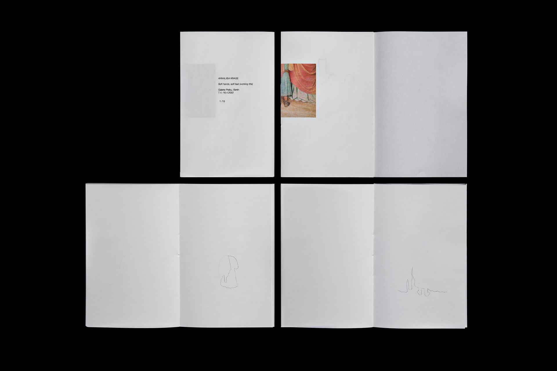 Annaliisa Krage, Soft hands, soft feet (working title), 2022,  Exhibition catalogue, 13,7 x 21 cm, 32 pages, edition of 15