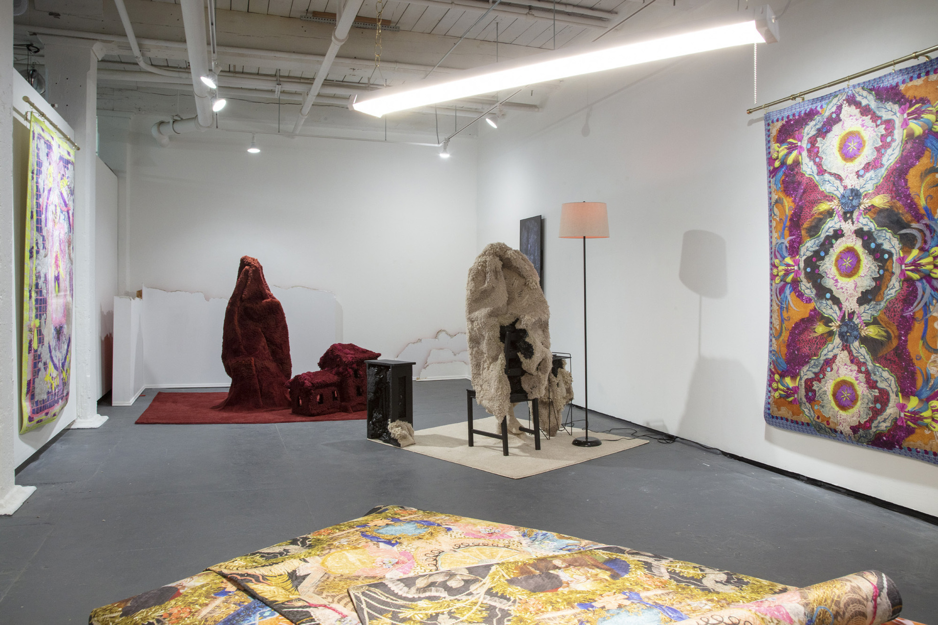 Kat Ryals and Kate Stone, Swallowed into the Soft Underbelly (Installation View), 2022