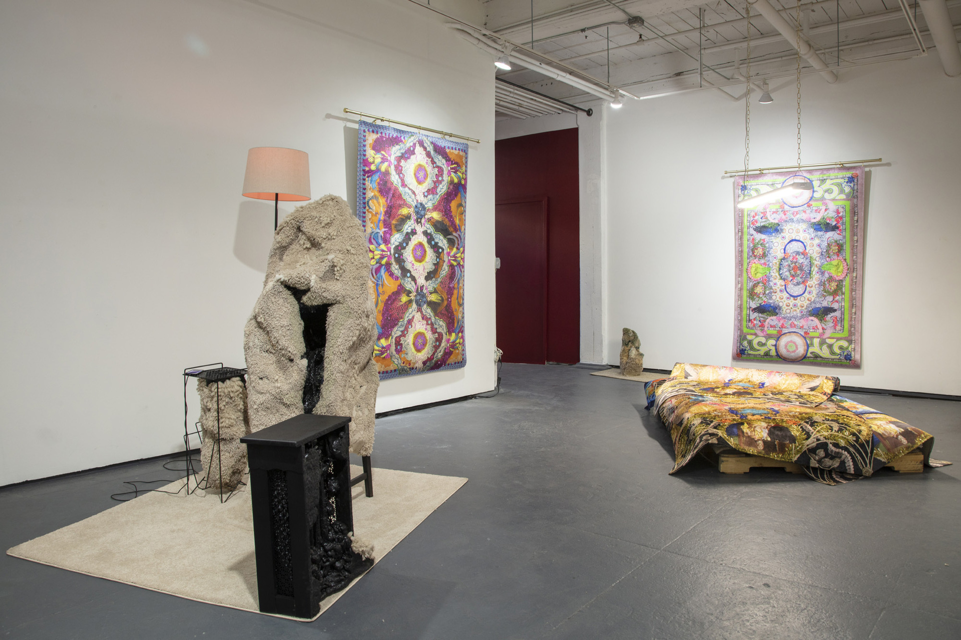 Kat Ryals and Kate Stone, Swallowed into the Soft Underbelly (Installation View), 2022