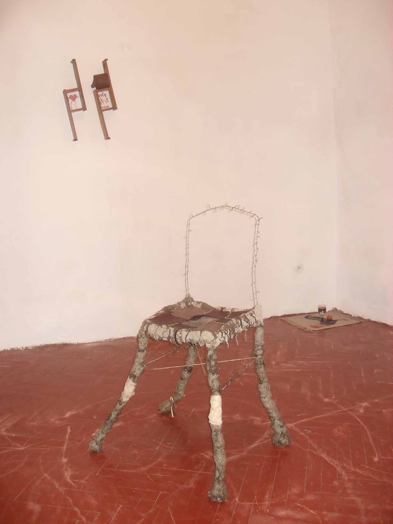 Installation view, floor glyph by Andrei Belyaev