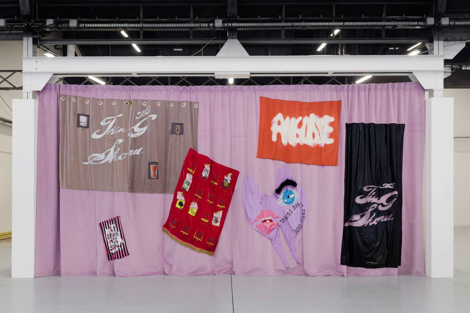 07 - Anouchka Oler Nussbaum – Exhibition view - Curtain (curtains, costume and props made for former performances)