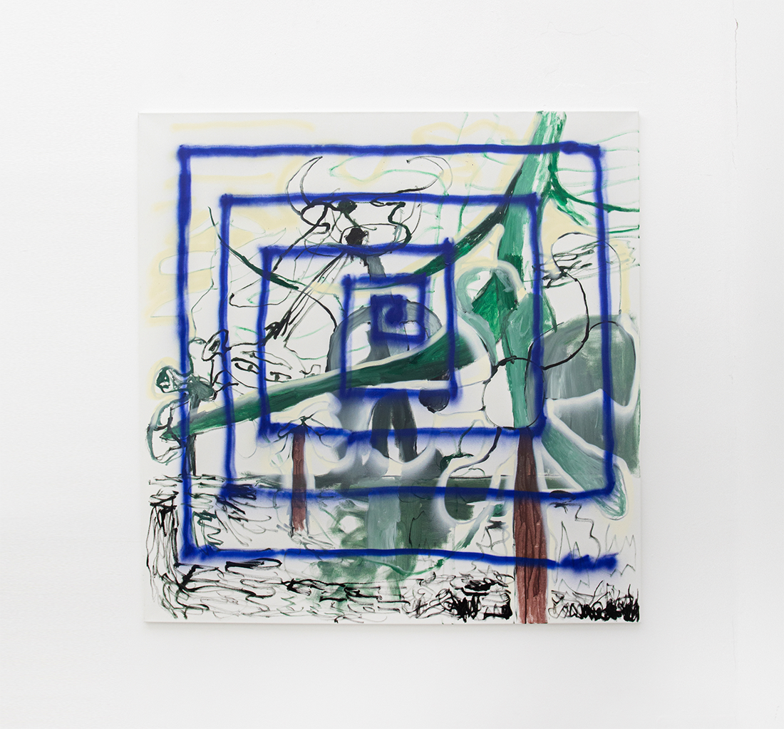 Wolfgang Günther  Untitled (Reize Series)  2021  acrylic, spray paint on canvas  150 x 140 cm