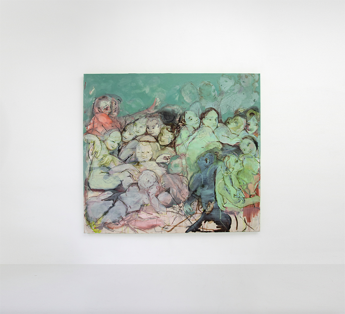Ellen Antico  Human Ensemble  2021  oil on canvas  210 x 190 cm
