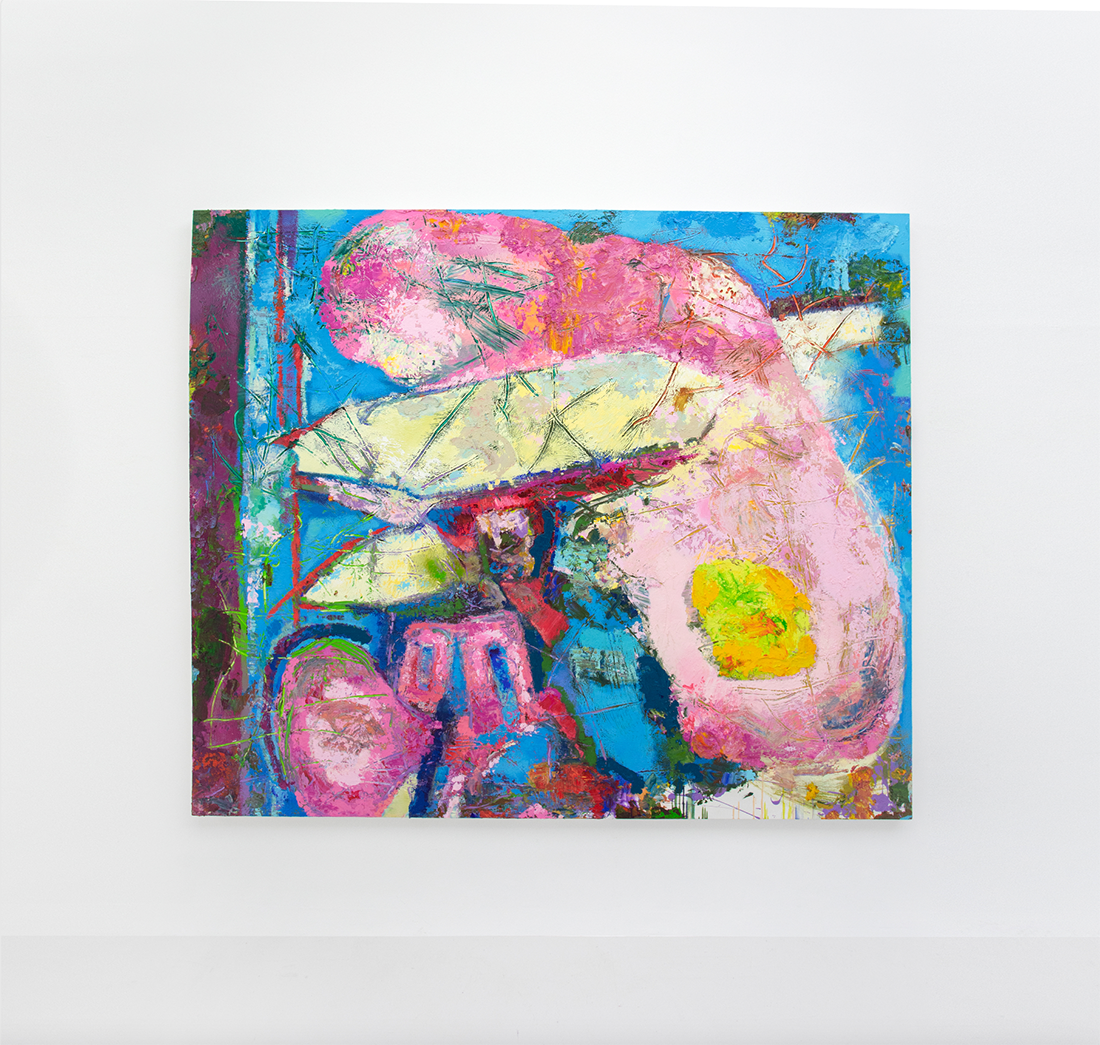 Victor Payares  Icy Pink  2022  acrylic on canvas  180 x 200 cm