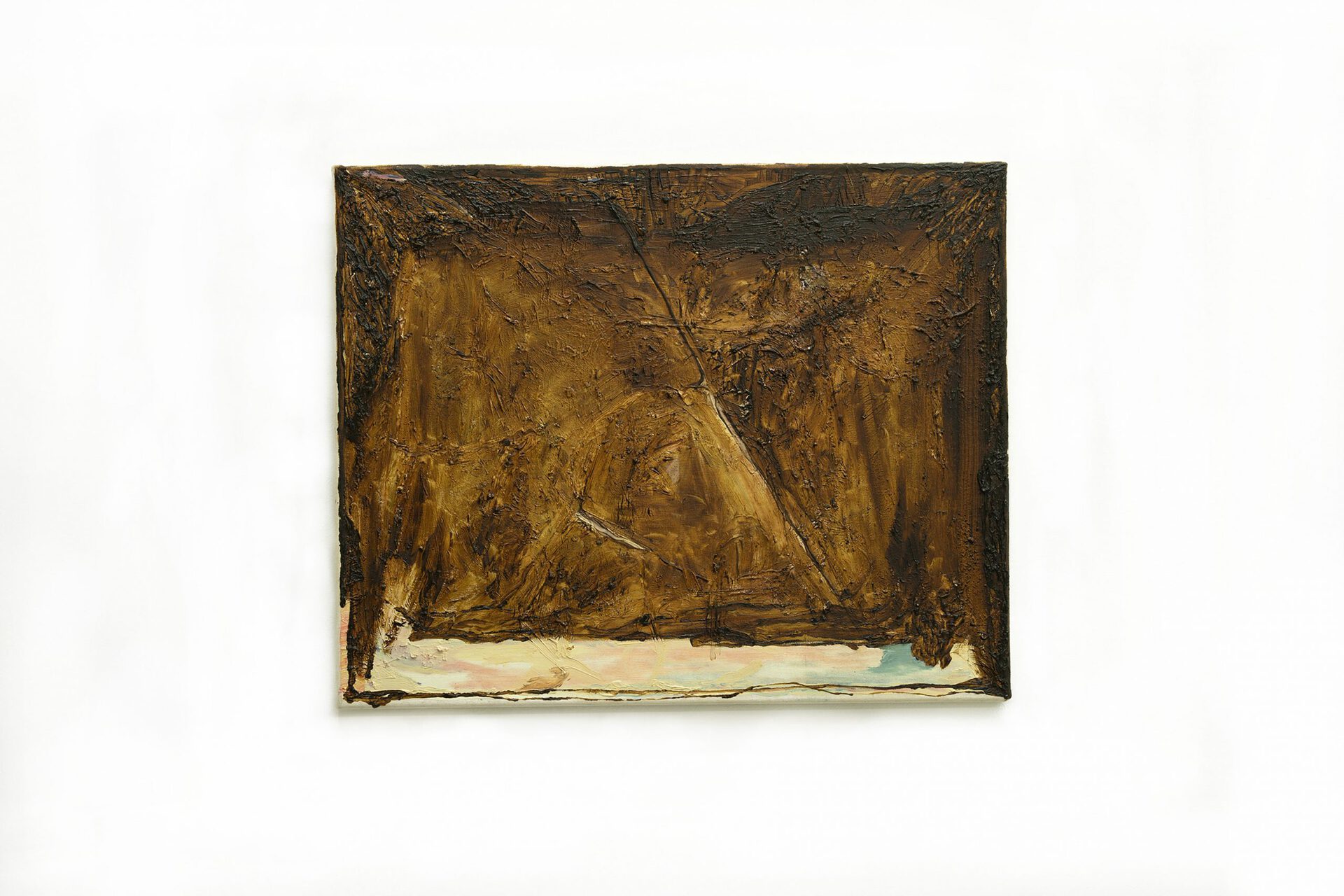 Vera Palme, Brown Painting, 2021, 40x50 cm, oil on cotton, velours