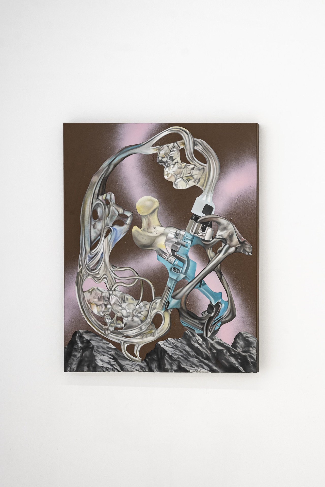 Botond Keresztesi,“Overthinking reality 1”, 2022, acrylic and oil on canvas, 90x70cm