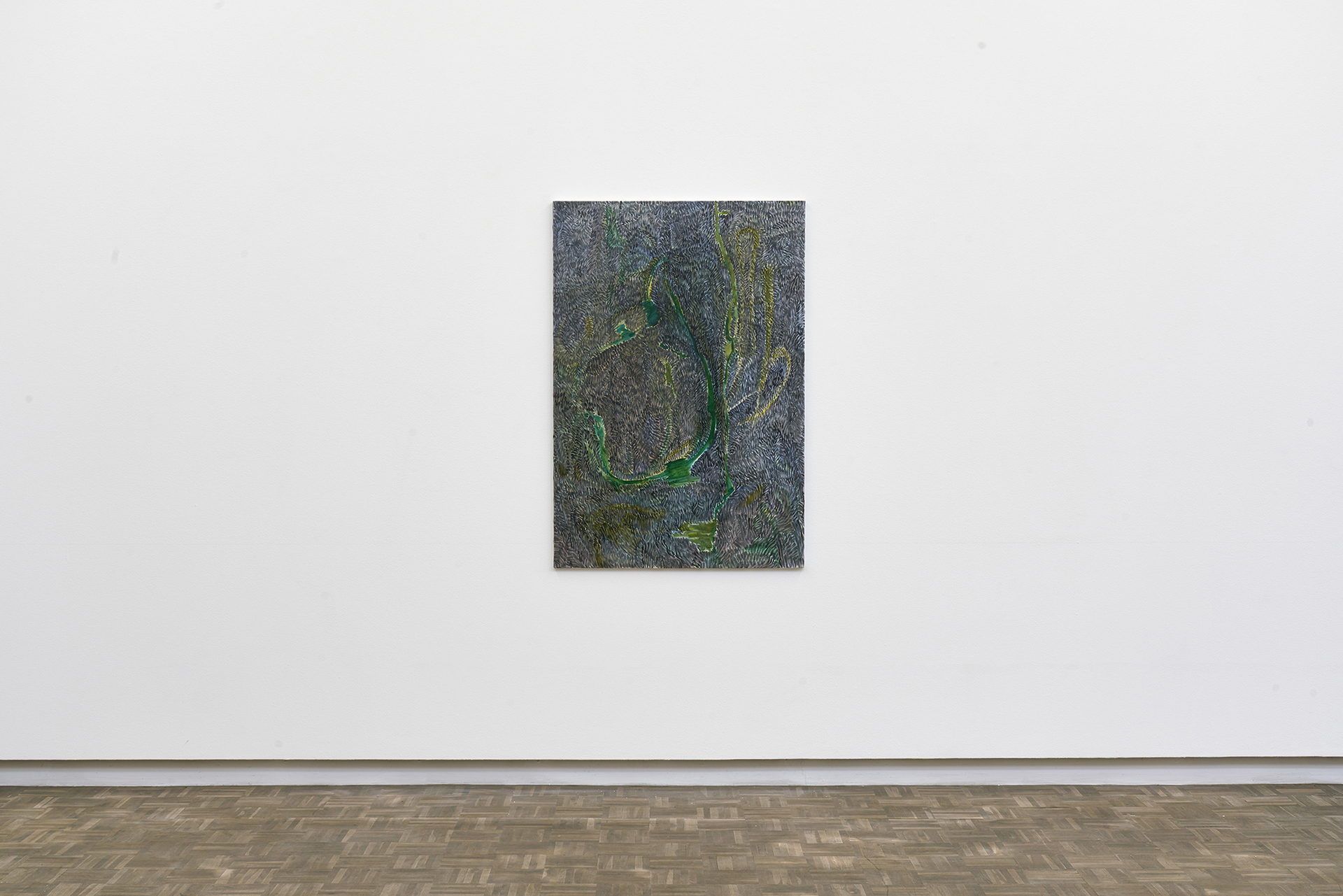 Achraf Touloub, untitled, 2021 | Oil on canvas, 89 x 130 x 2,5cm (installation view)