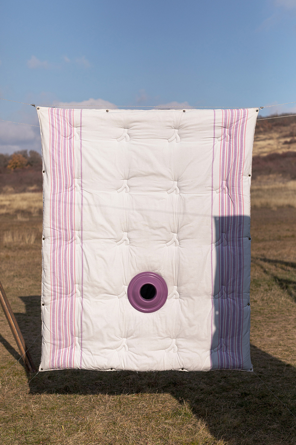 Adrian Kiss, Margit, 2020, 3D print on quilted linen, 180 × 140 cm