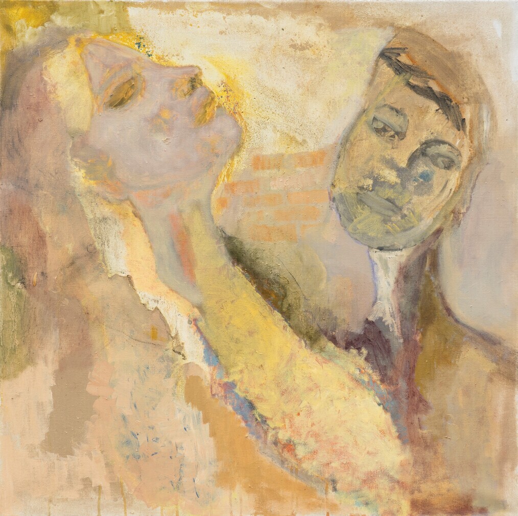 Barbara Wesołowska, Blind, 2022, oil on linen, 65 x 65 cm