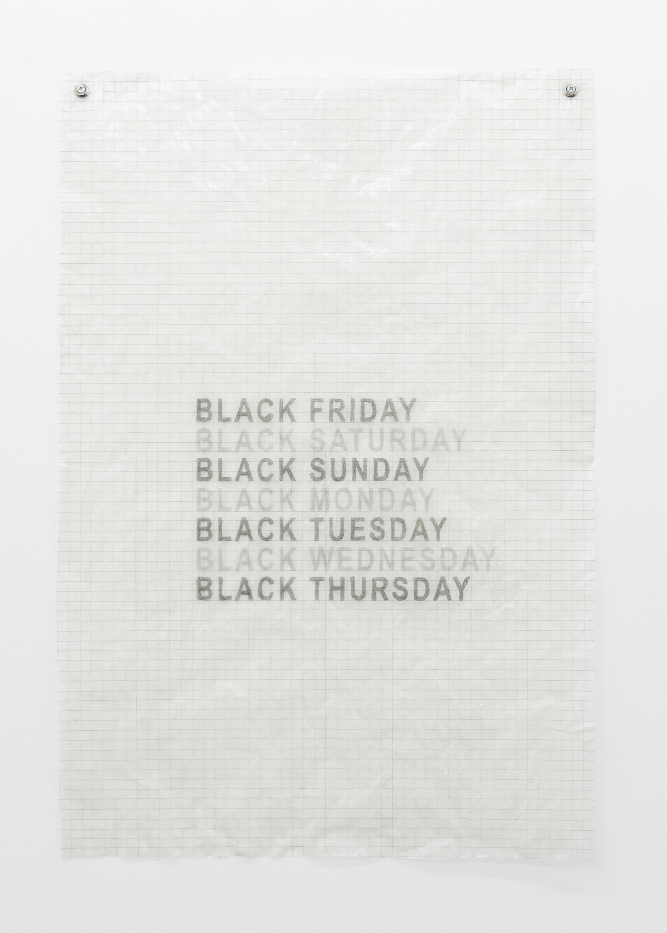 Nayan Patel, I love shopping, 2022, nickel, indian ink, glitter, acrylic on vellum, 695 x 470mm