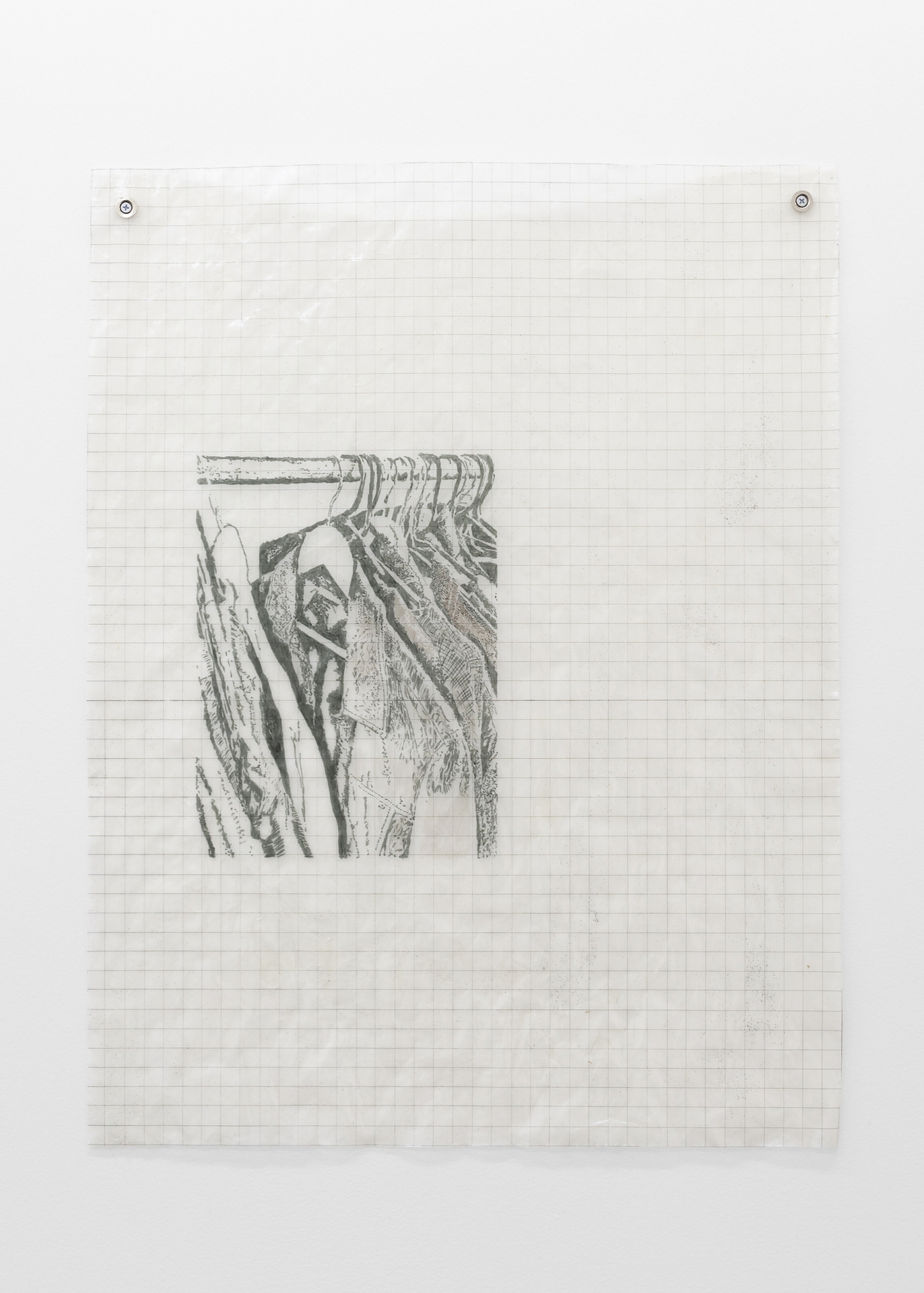 Nayan Patel,End of lines, 2022,brass, indian ink, glitter, acrylic on vellum, 637 x 485mm
