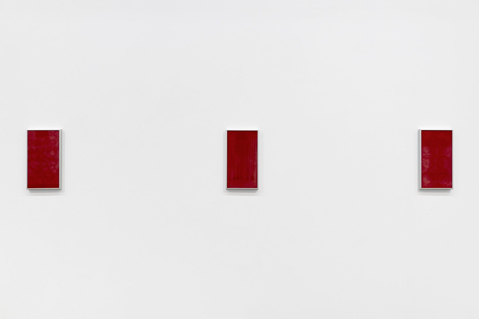 Carlos Reyes, Exhibition view of Sarah (Laps), 2022, Acquired jewelry display, frame 36.8 x 20.3 x 2.5 cm. (14½ x 8 x 1 in.) each.