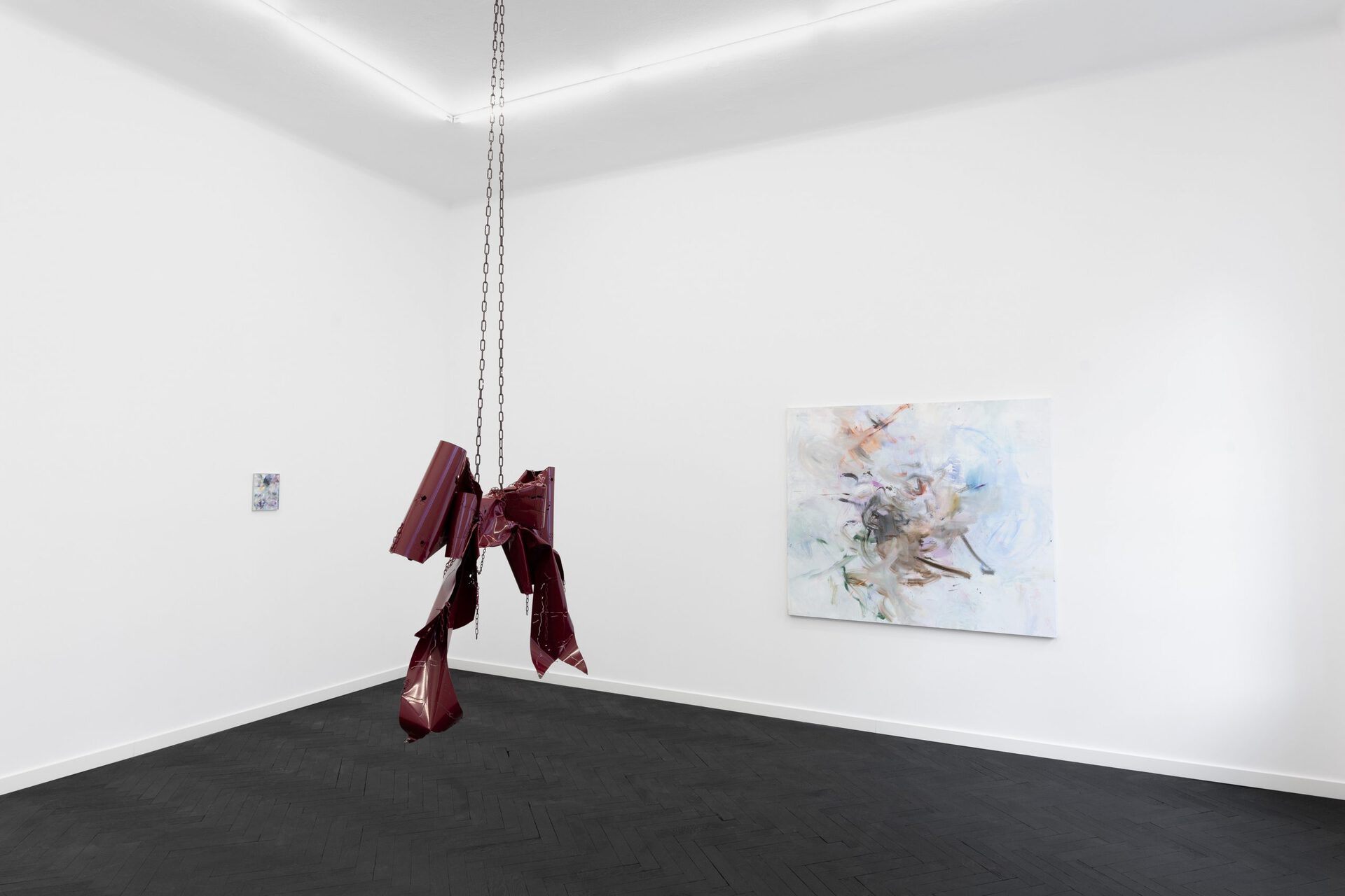 Julia Dubsky, Hannah Sophie Dunkelberg, Heike-Karin Föll, Neuzeit Grotesk, group show at Gunia Nowik Gallery, 2022, exhibition view. Courtesy of Gunia Nowik Gallery.