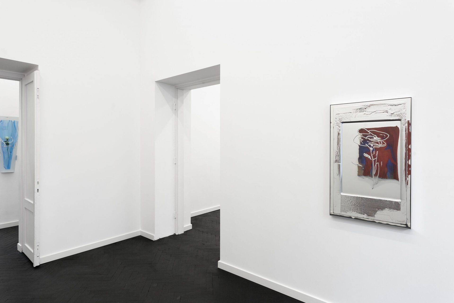 Julia Dubsky, Hannah Sophie Dunkelberg, Heike-Karin Föll, Neuzeit Grotesk, group show at Gunia Nowik Gallery, 2022, exhibition view. Courtesy of Gunia Nowik Gallery.