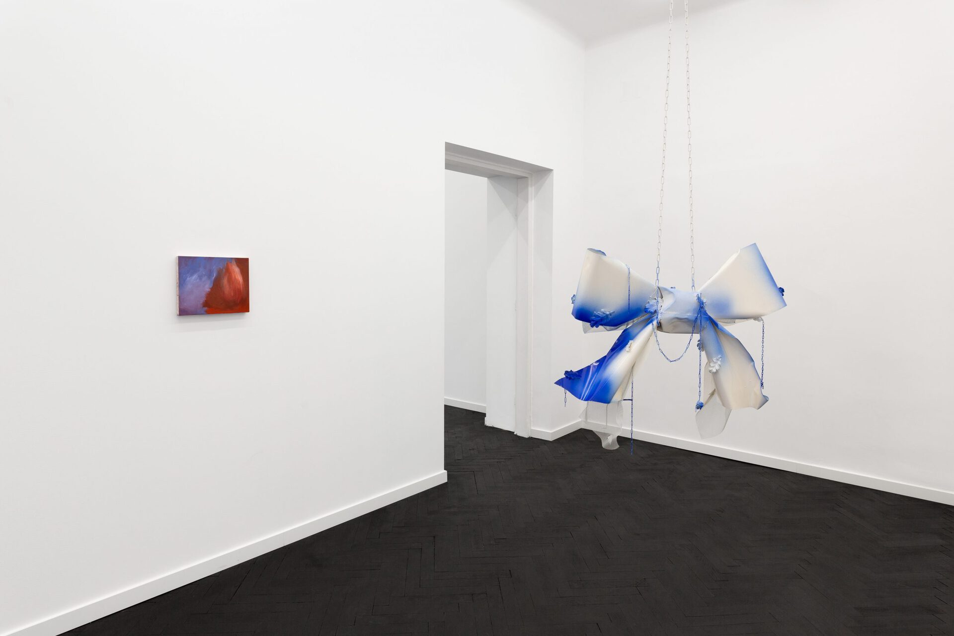 Julia Dubsky, Hannah Sophie Dunkelberg, Heike-Karin Föll, Neuzeit Grotesk, group show at Gunia Nowik Gallery, 2022, exhibition view. Courtesy of Gunia Nowik Gallery.