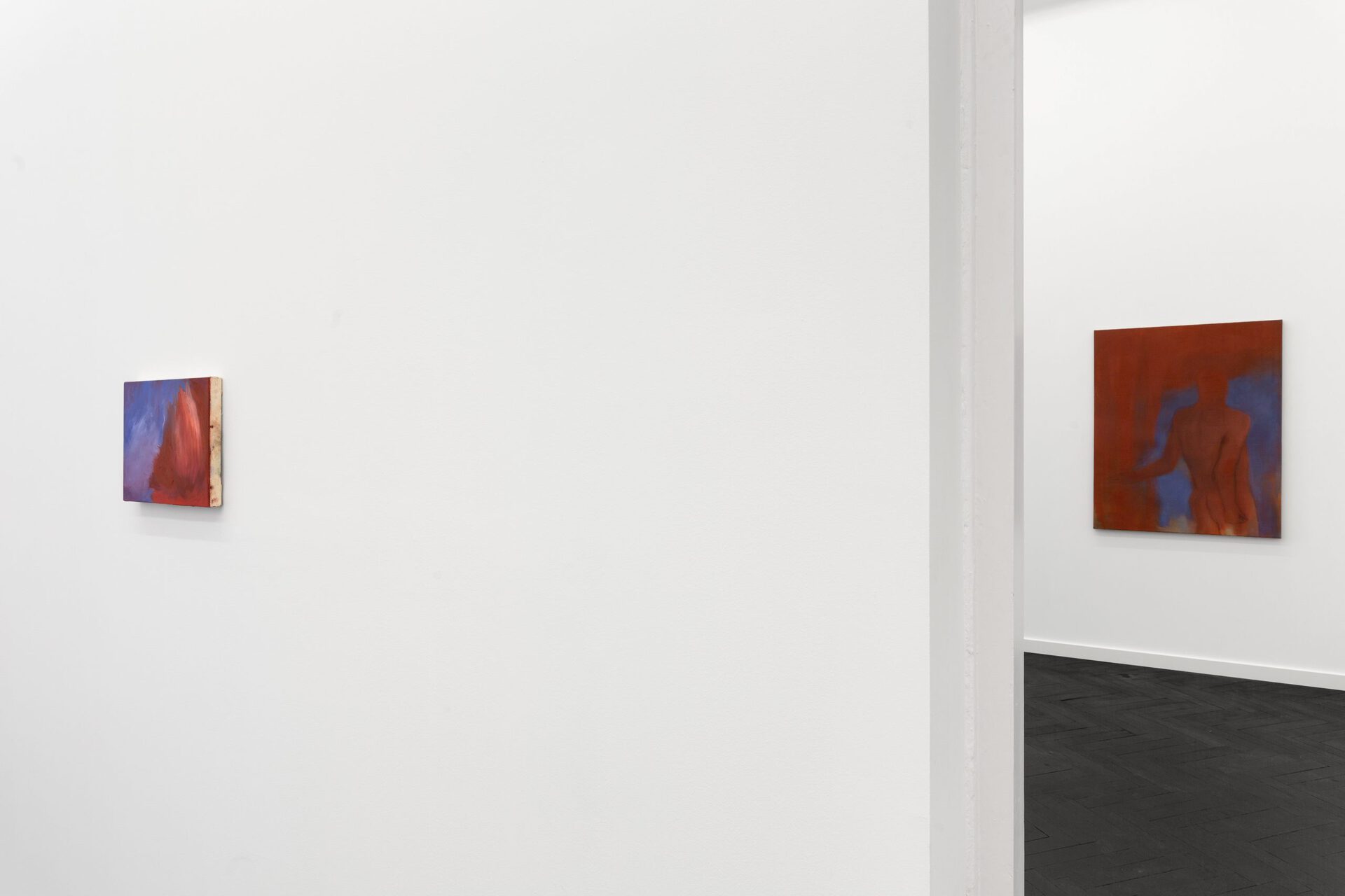Julia Dubsky, Hannah Sophie Dunkelberg, Heike-Karin Föll, Neuzeit Grotesk, group show at Gunia Nowik Gallery, 2022, exhibition view. Courtesy of Gunia Nowik Gallery.