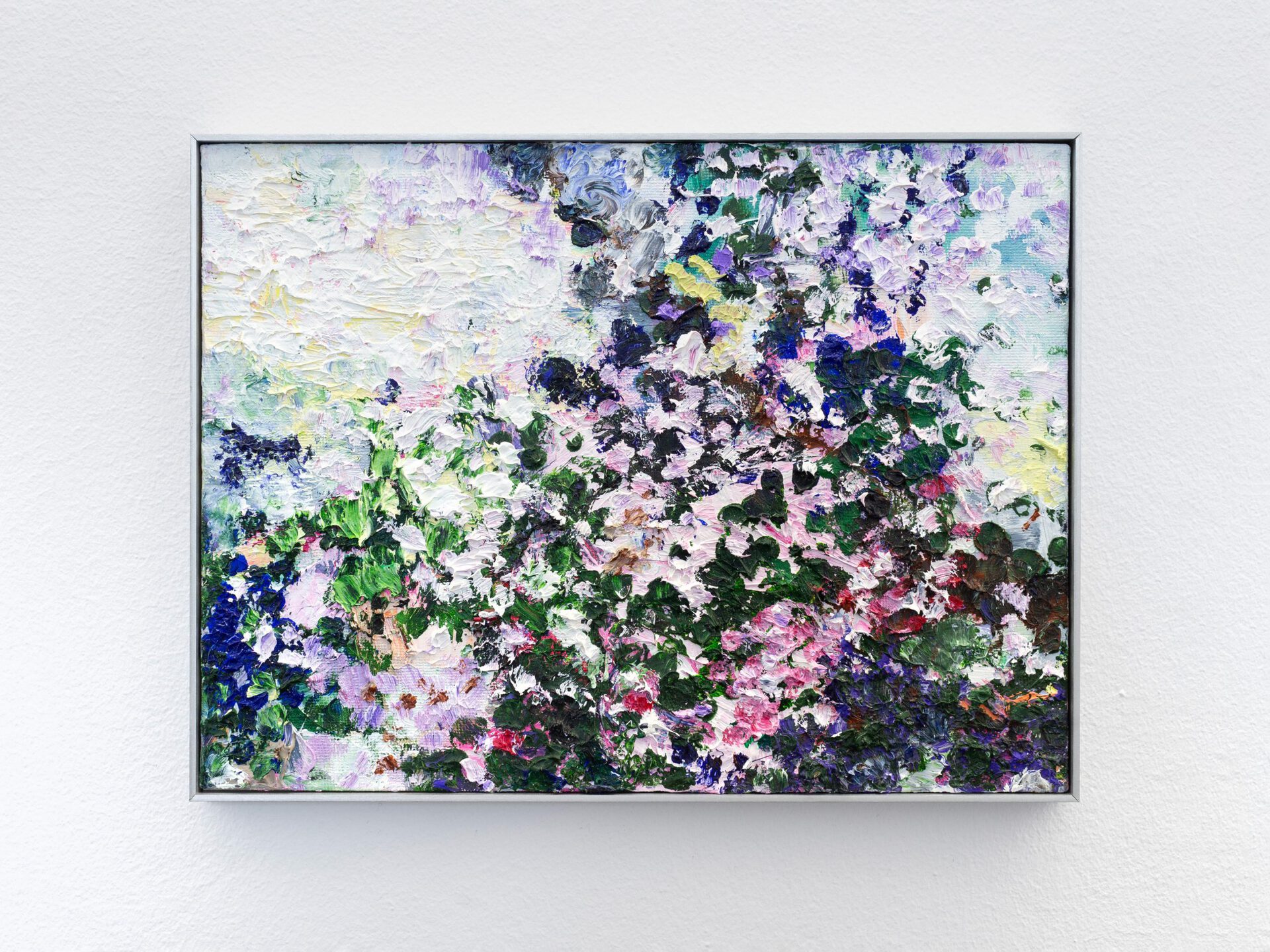 Heike-Karin Föll, horizontal knowledge, 2020-22, oil on canvas board, aluminium frame, 18 x 25 cm. Courtesy of the artist and Gunia Nowik Gallery.