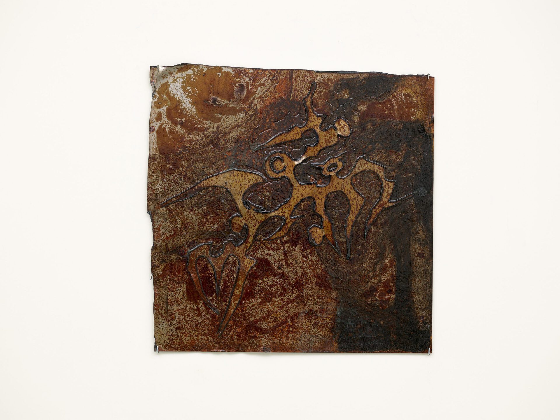 Mauro Ventura, Curaga, 2022 Galvanized steel, 74 x 74 cm