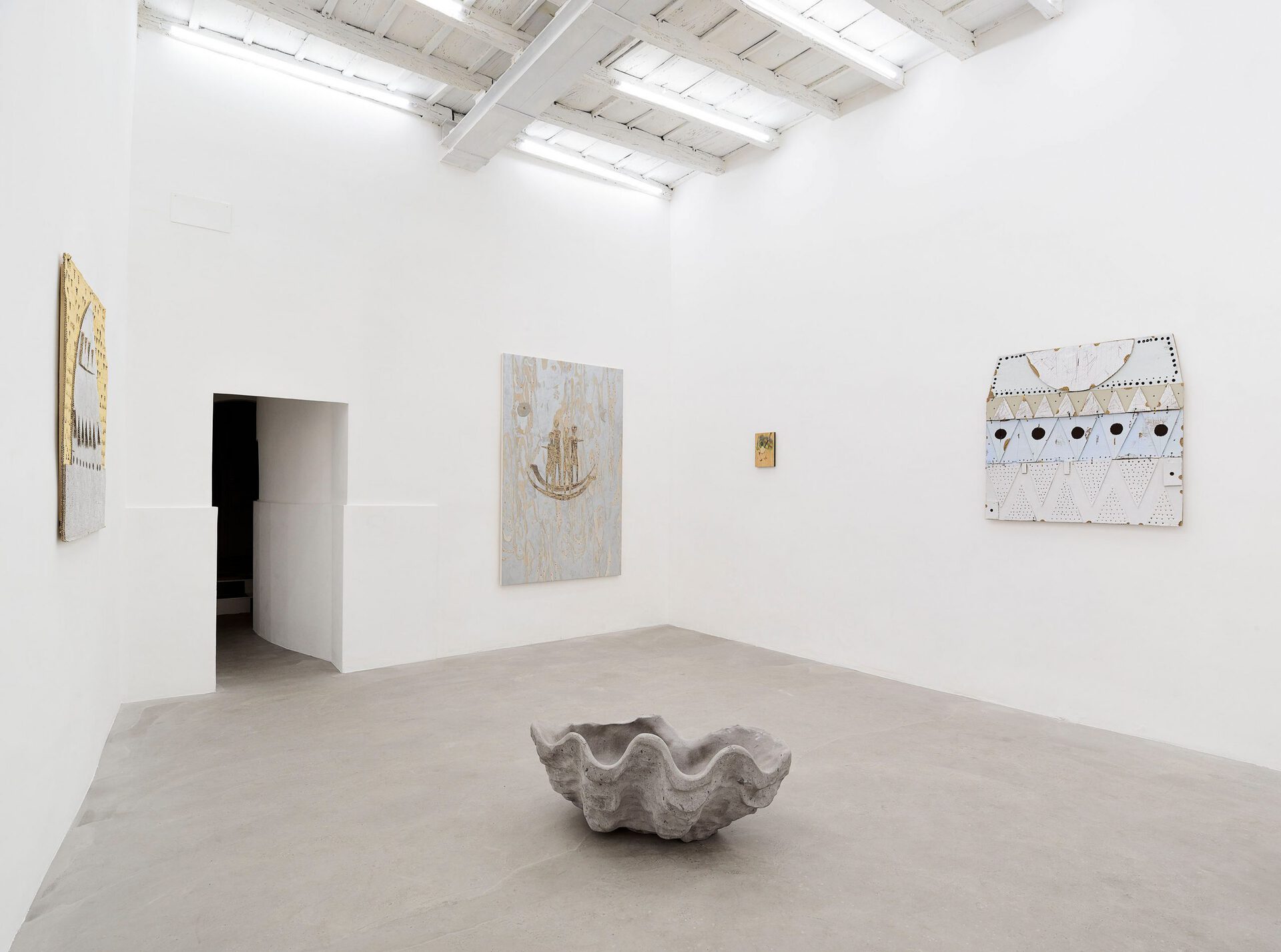 01. 05. Gaia Di Lorenzo, Gaia Fugazza, Shadi Yasrebi, Only dull people are brilliant at breakfast, 2022, Installation view at ADA, Rome, courtesy of ADA, Rome