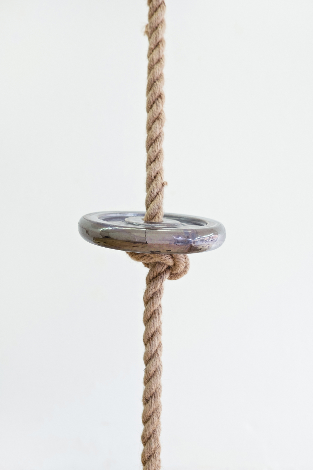 Anna Pelz, Gorilla Sports, 2022, Rope, porcelain, latex, resin, steel