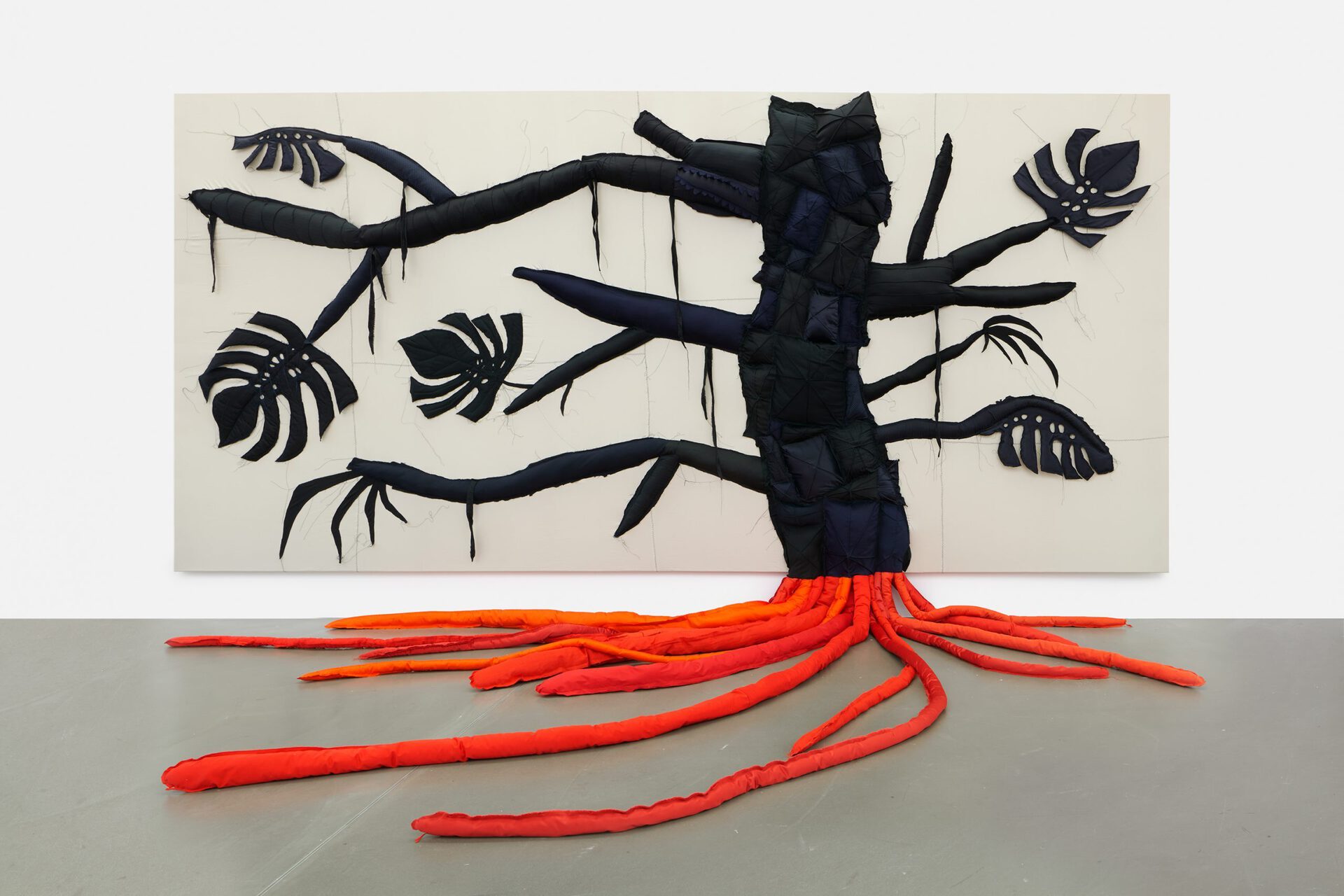 Hoda Tawakol, Delicious Monster #15, 2022, fabric wadding thread, 130x110x7cm