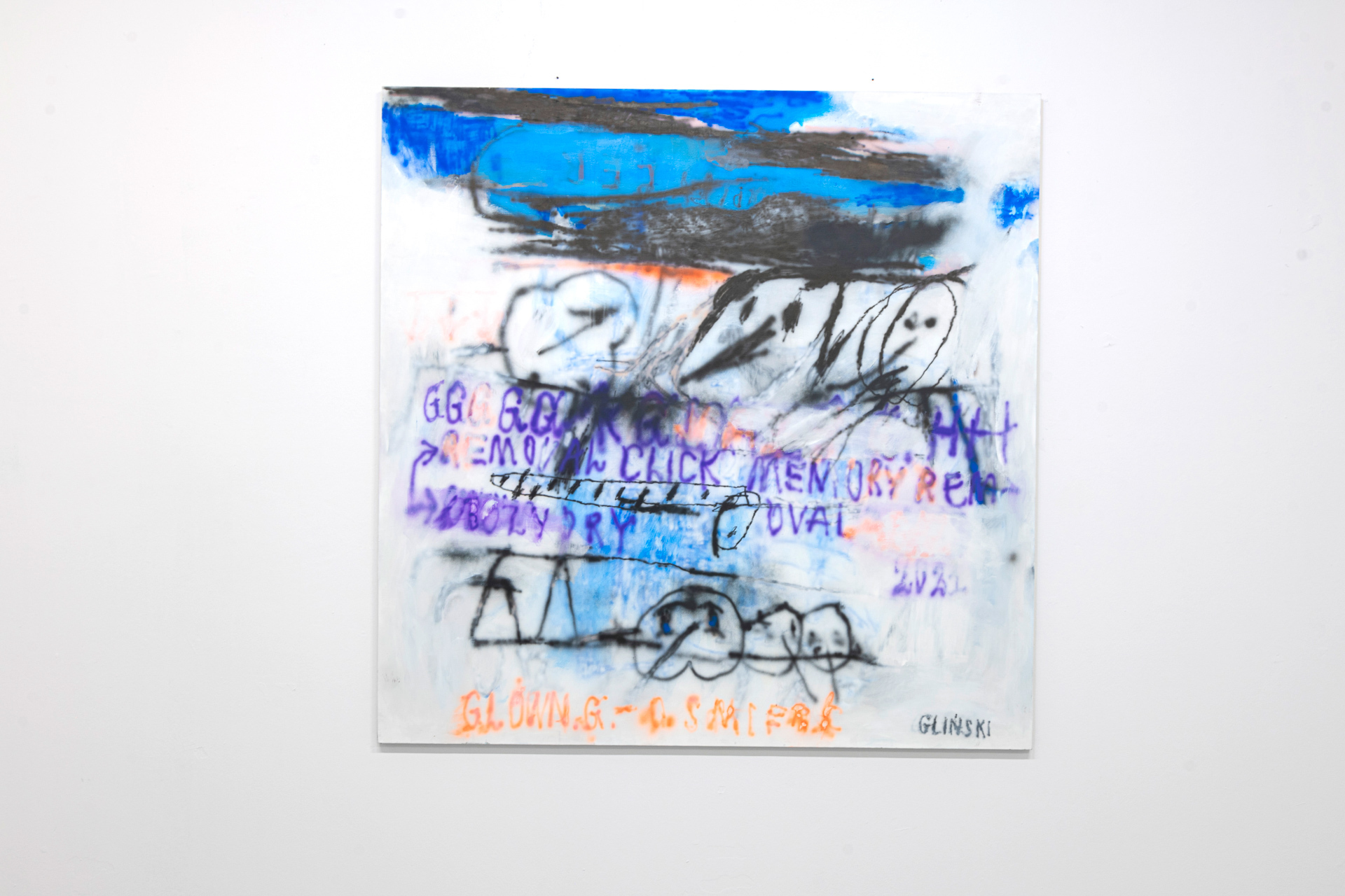 Jakub Glinski - Memory Removal 003, 2022, acrylic on canvas, 150 x 150 cm