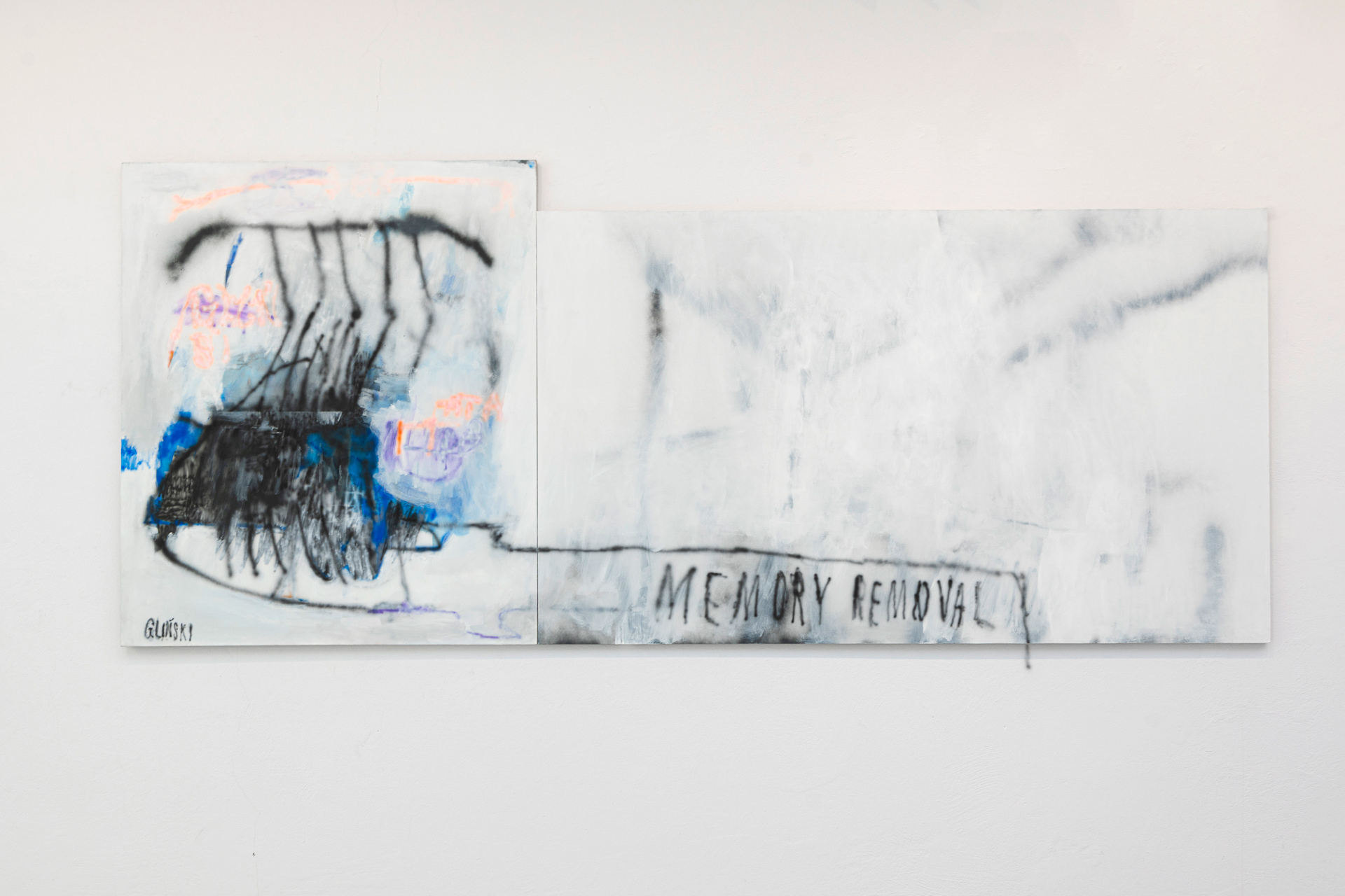 Jakub Glinski - Memory Removal 004, 2022, acrylic on canvas, 320 x 140 cm