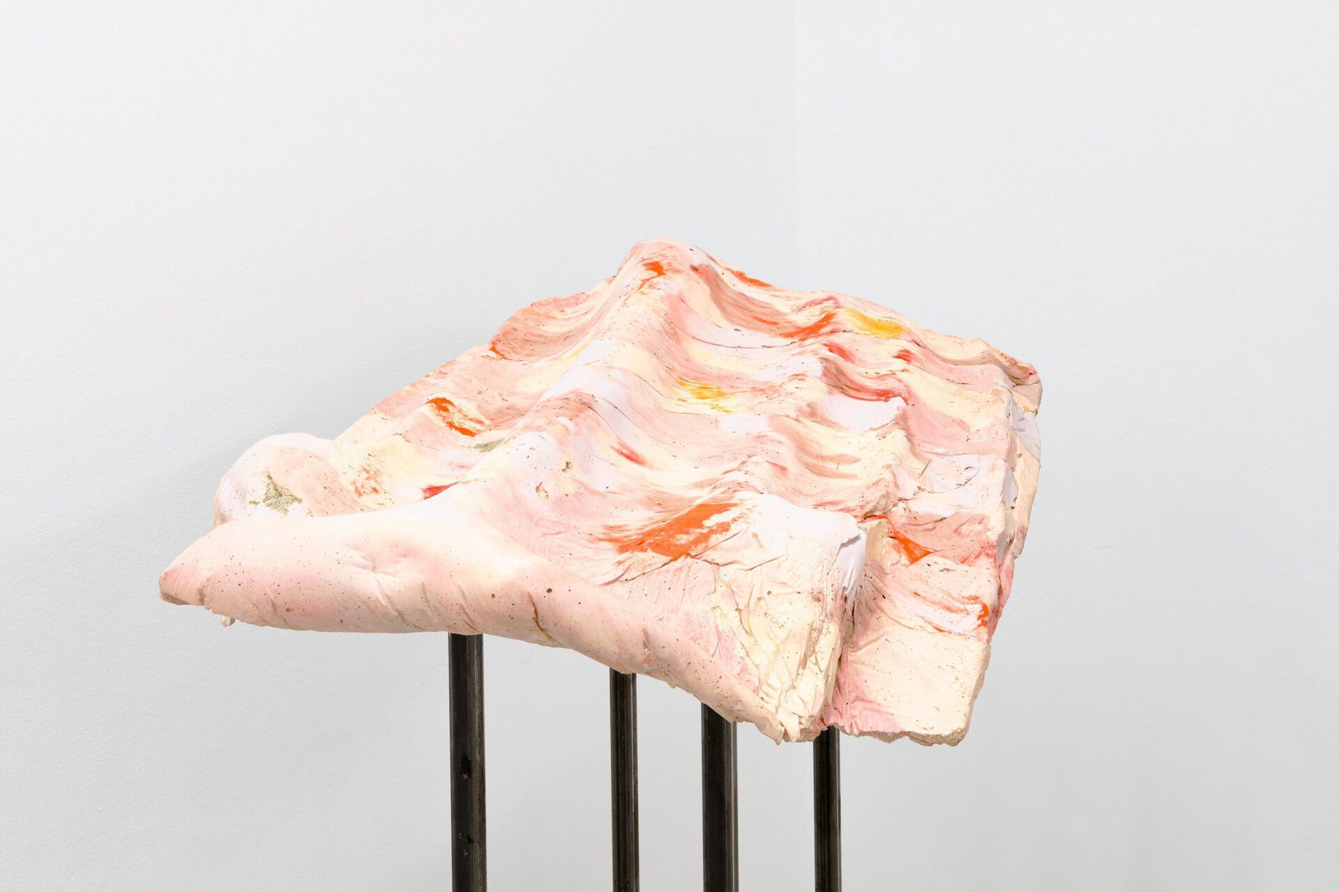 Johanna Magdalena Guggenberger, Basis 7 (wüster frühling), 2022, pigmented concrete, metal, 66 × 52 × 78 cm. Courtesy Wonnerth Dejaco, Belmacz and the artist. Photo: Peter Mochi