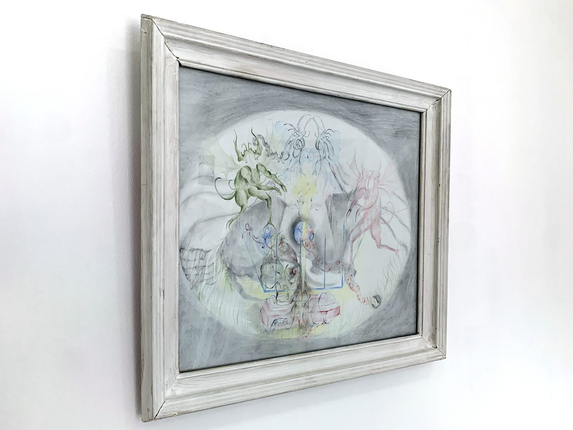 Lola, Untitled, 2022, pencils and Ink on paper, framed