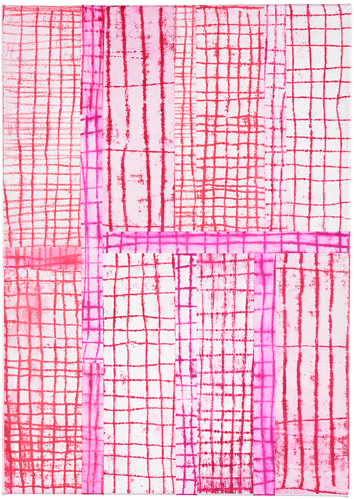 Minimal Pink #2, 2020, linol ink on paper / canvas, 60 x 42 cm
