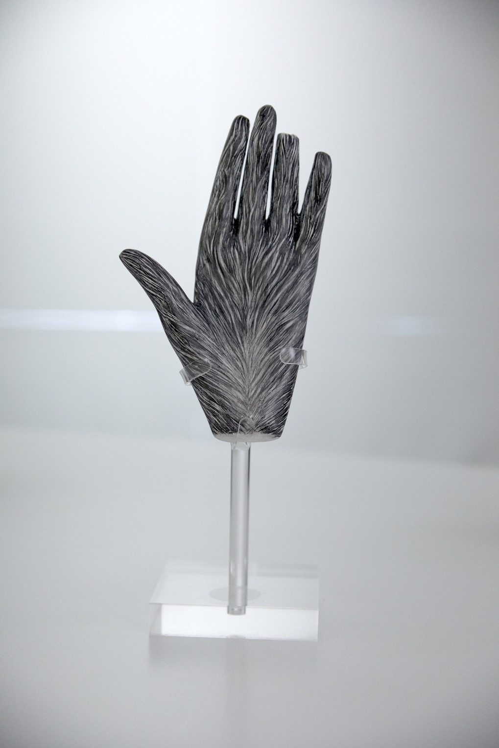Marianne Walker, Beast, 2022, pencil on sculpted paperclay, 20 x 12 x 4cm