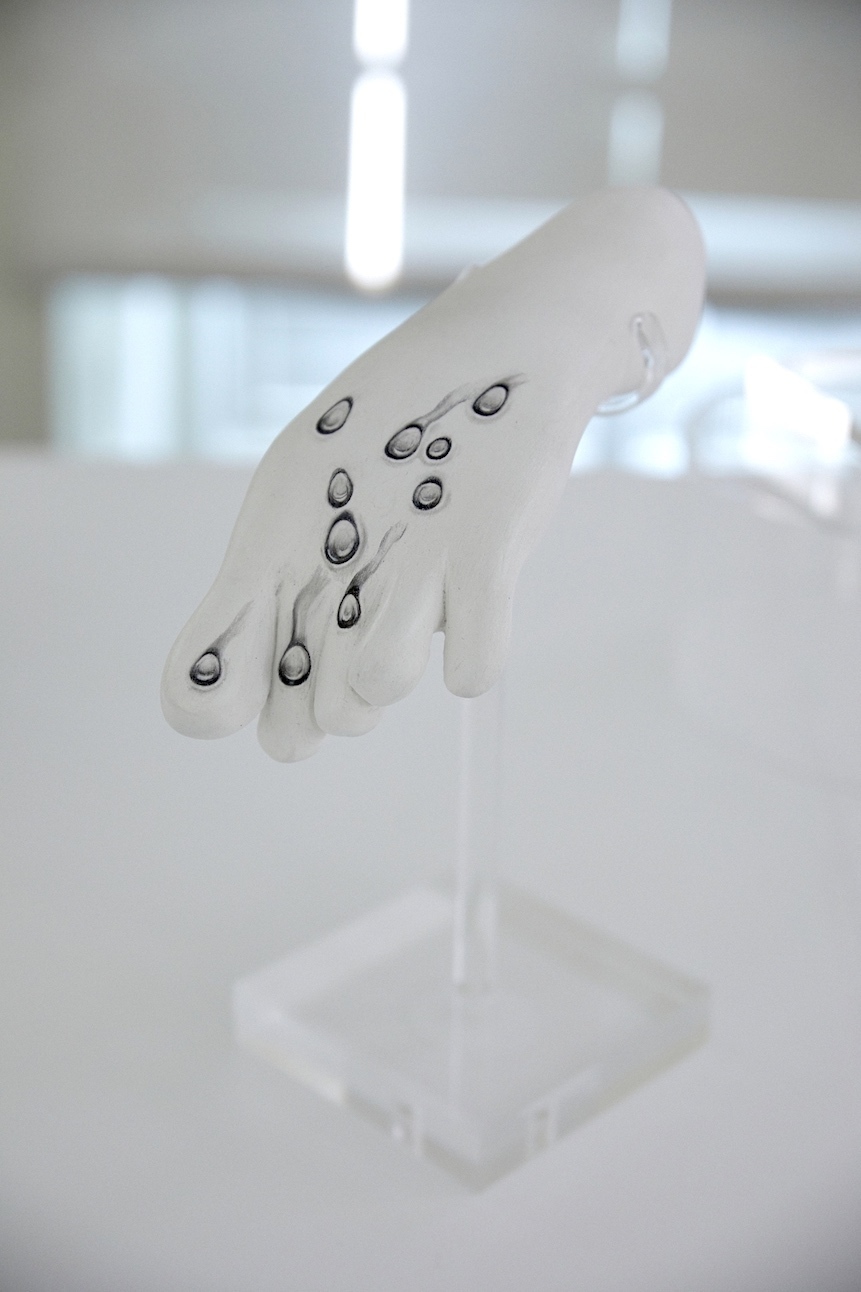 Marianne Walker, Mermaid's Foot, 2022, pencil on sculpted paperclay, 19 x 10 x 7cm